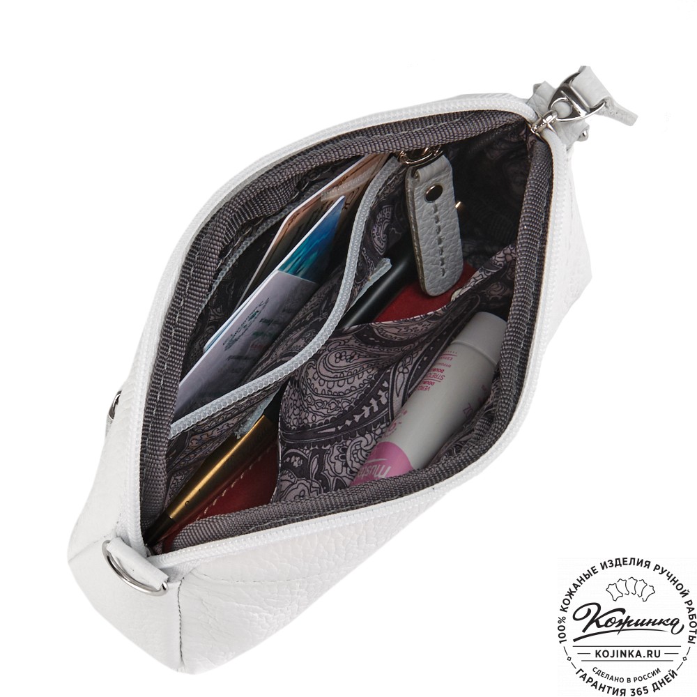 Кожаный клатч "Марта" (белый)